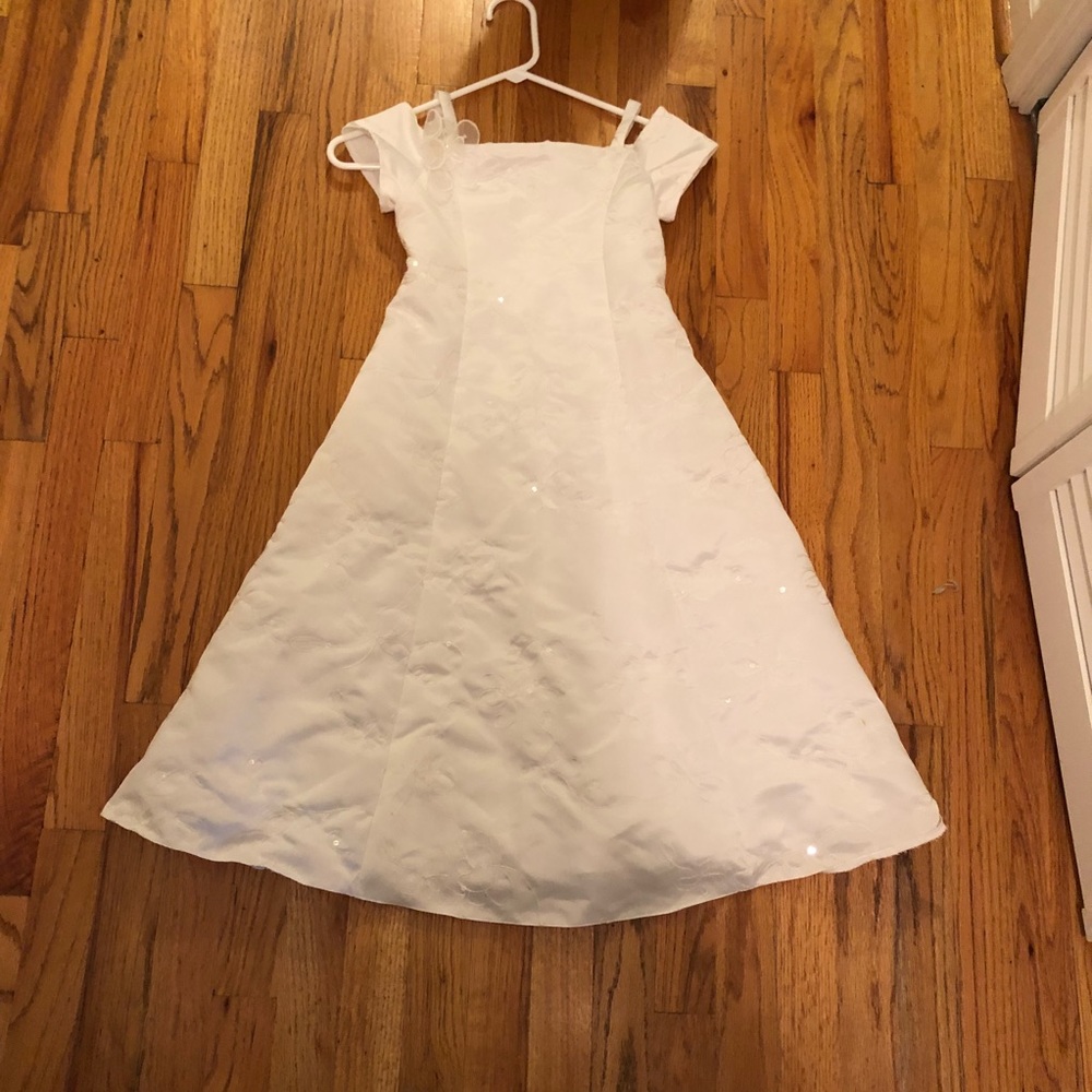 🌹 flower Girl dress white beautiful sz 7